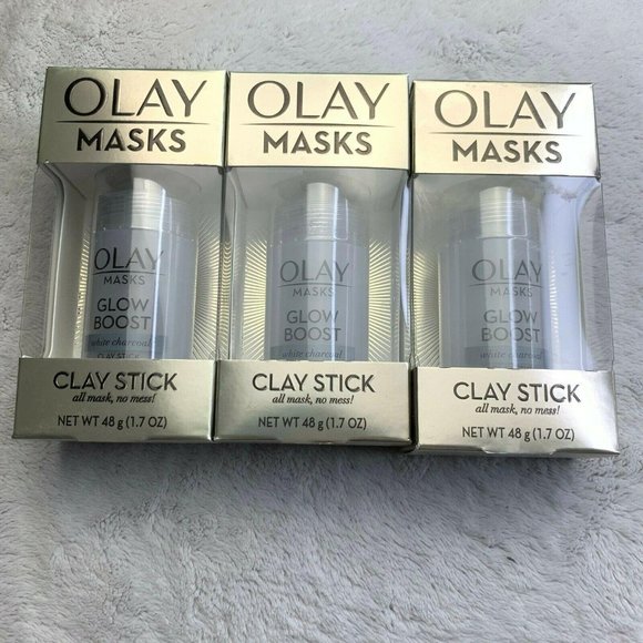 Olay Masks Glow Boost White Charcoal Clay Stick 3 - Picture 1 of 3
